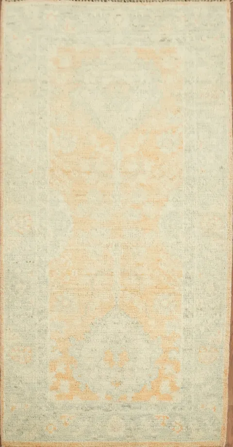Vegetable Dye Oushak Accent Turkish Rug 2x4