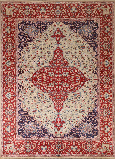 Vegetable Dye Sarouk Farahan Persian Area Rug 8x10