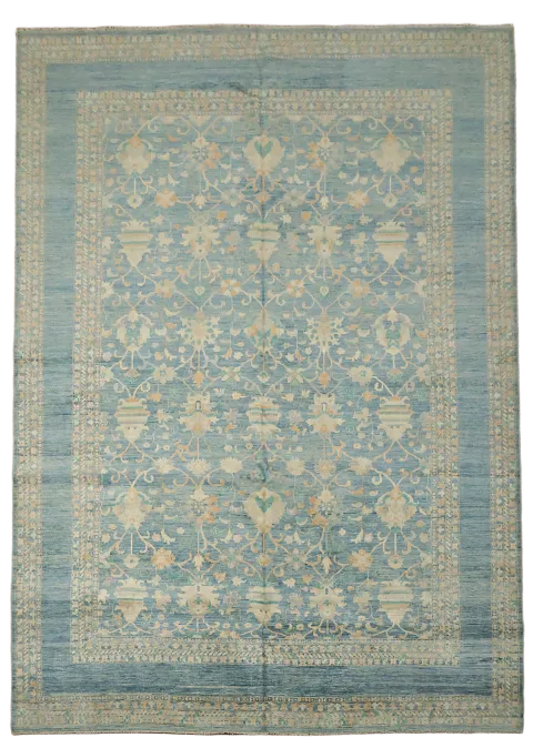Vegetable Dye Ziegler Living Room Wool Rug 10x14