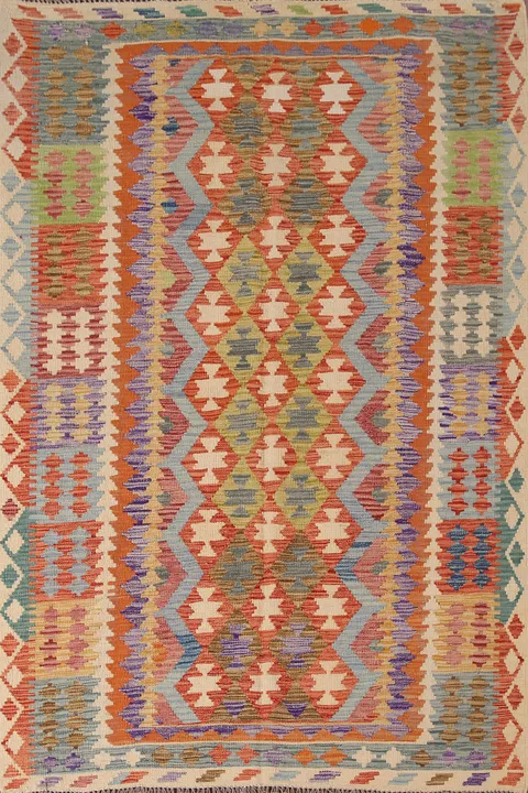 Geometric Kilim Oriental Area Rug 6x8
