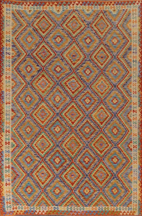 Geometric Kilim Living Room Rug 7x10