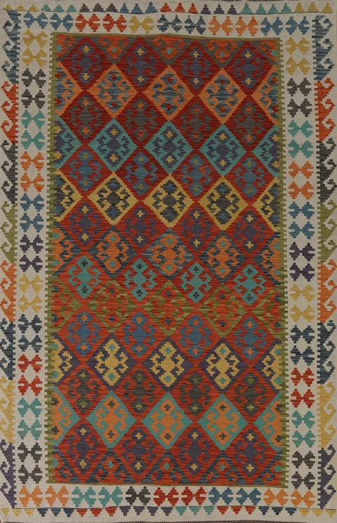Multicolor Kilim Living Room Rug 7x10