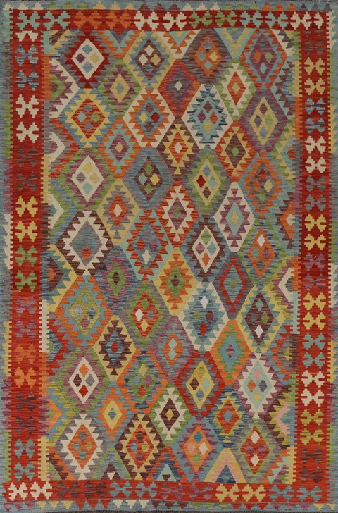 Multicolor Kilim Oriental Area Rug 7x10