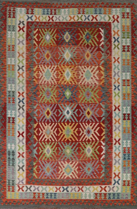 Multicolor Kilim Living Room Area Rug 7x10