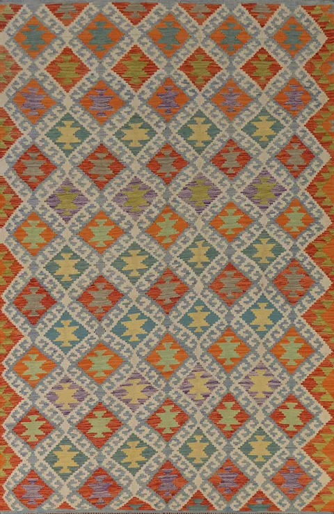 Multicolor Kilim Living Room Area Rug 7x10