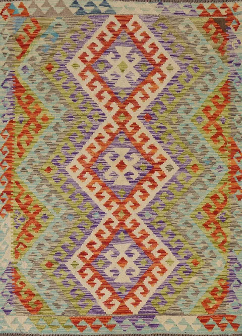 South Western Kilim Oriental Accent Rug 4x5