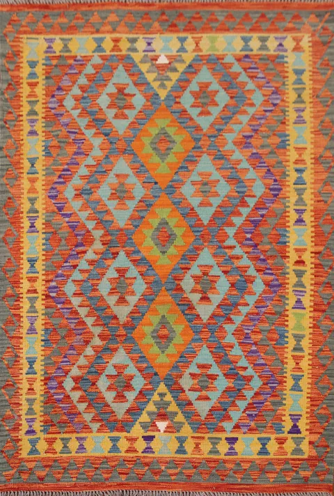 South Western Kilim Oriental Accent Rug 4x5