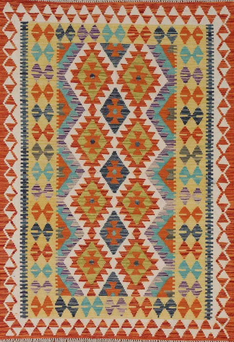 Geometric Kilim Oriental Rug 4x5