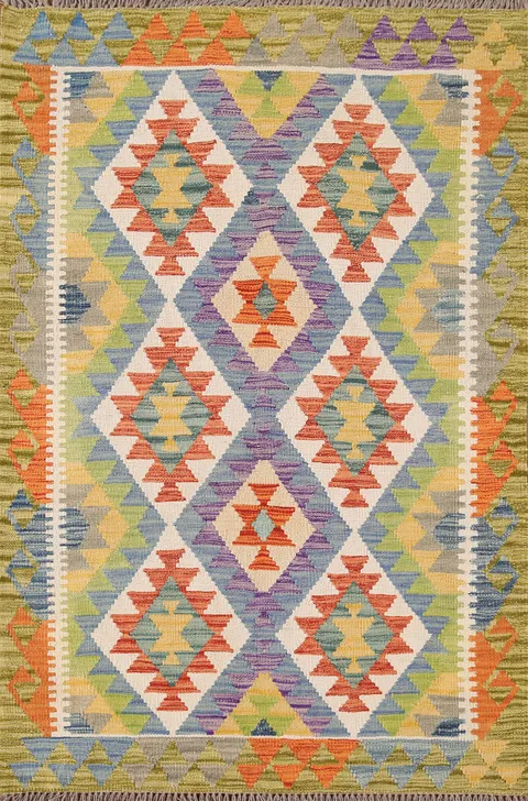 South Western Kilim Oriental Accent Rug 3x5