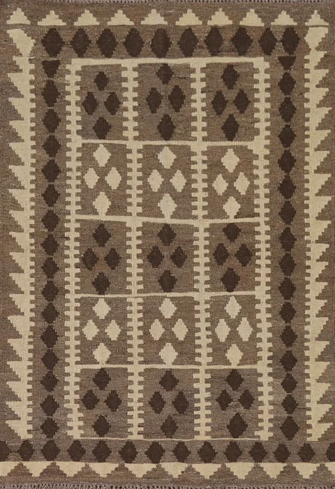 Reversible Wool Kilim Oriental Rug 3x5