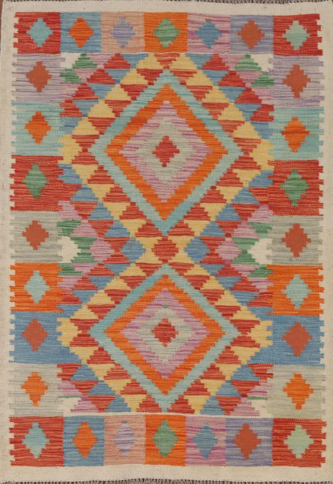 South Western Kilim Oriental Wool Rug 3x5