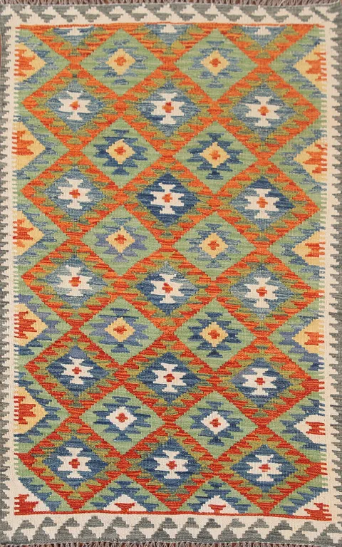 Multicolor Kilim Oriental Accent Rug 3x5