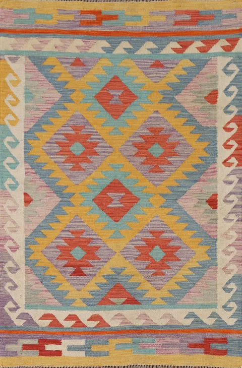 South Western Kilim Oriental Wool Rug 3x5