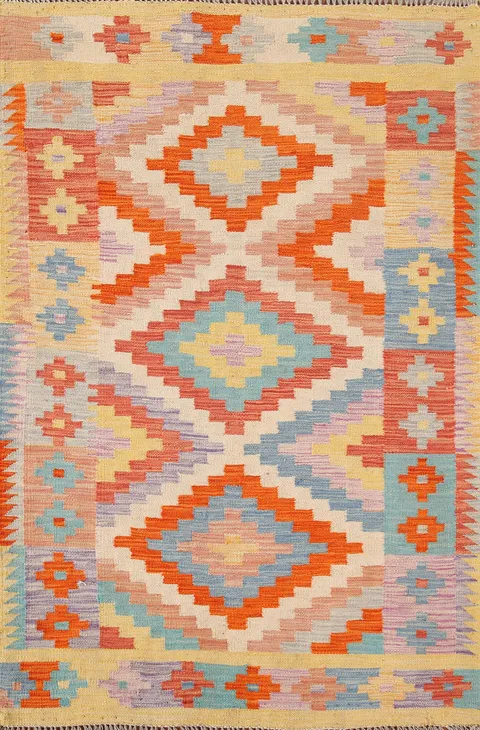 South Western Kilim Oriental Wool Rug 3x5