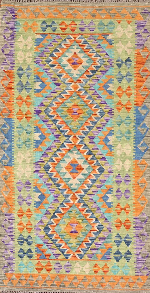 South Western Kilim Oriental Runner Rug 3x7