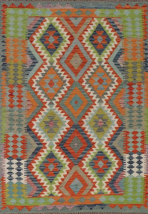 Multicolor Kilim Oriental Rug 4x6