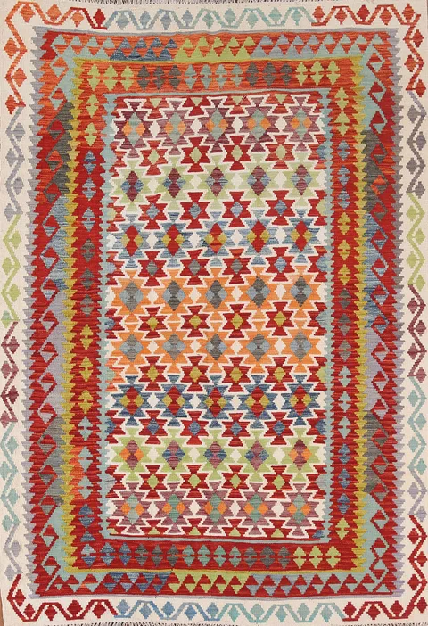 Geometric Kilim Oriental Area Rug 6x8