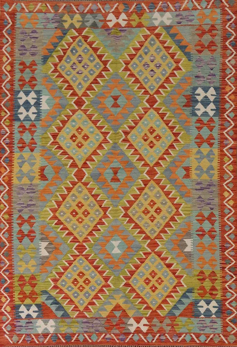 Geometric Kilim Living Room Rug 6x8