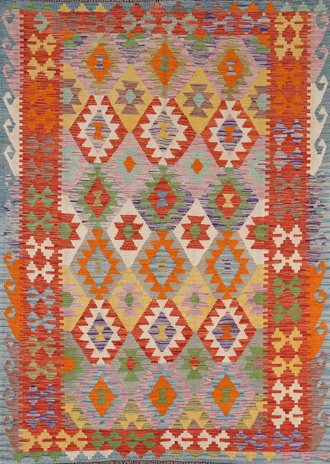 Geometric Kilim Oriental Rug 5x7