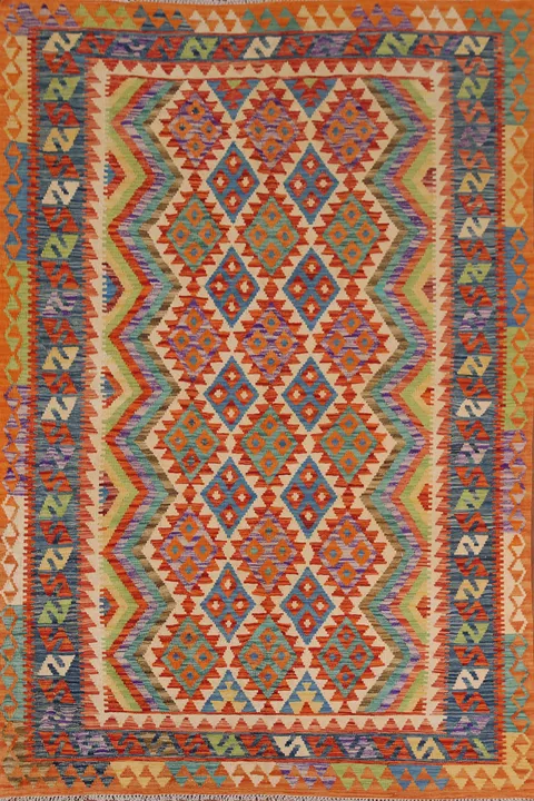 Geometric Kilim Oriental Area Rug 6x8