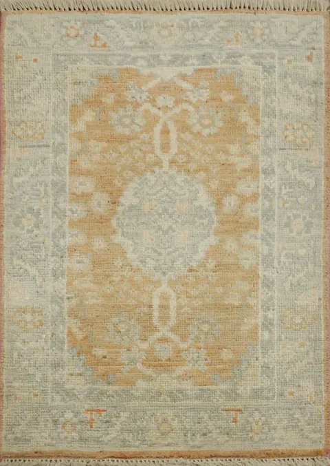 Vegetable Dye Oushak Oriental Rug 2x3