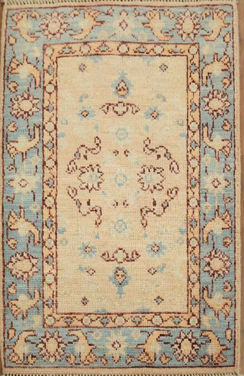 Handmade Oushak Vegetable Dye Accent Rug 2x3