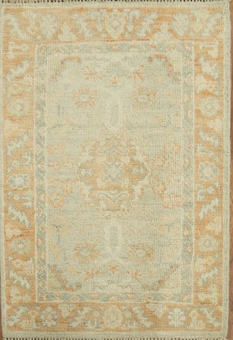 Handmade Oushak Vegetable Dye Accent Rug 2x3