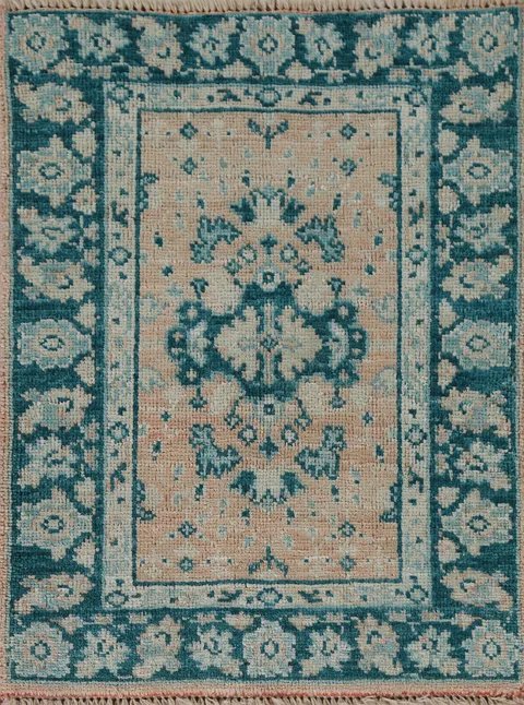 Vegetable Dye Oushak Oriental Rug 2x3