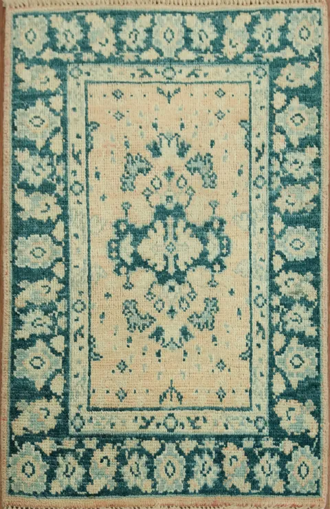 Handmade Wool Oushak Vegetable Dye Rug 2x3