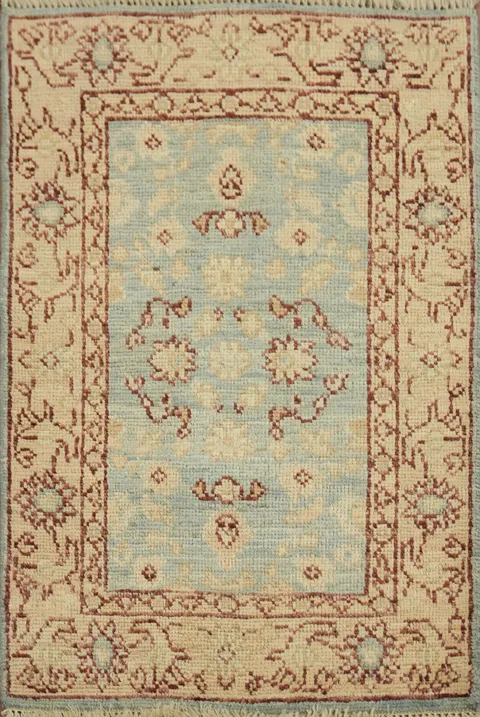 Handmade Oushak Vegetable Dye Accent Rug 2x3