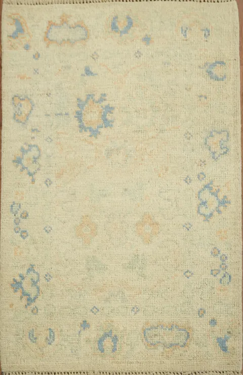 Handmade Oushak Vegetable Dye Accent Rug 2x3