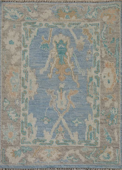 Vegetable Dye Oushak Oriental Accent Rug 2x3