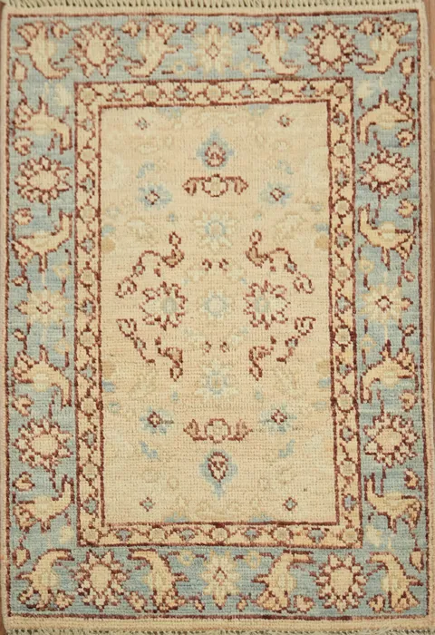 Vegetable Dye Oushak Accent Turkish Rug 2x3