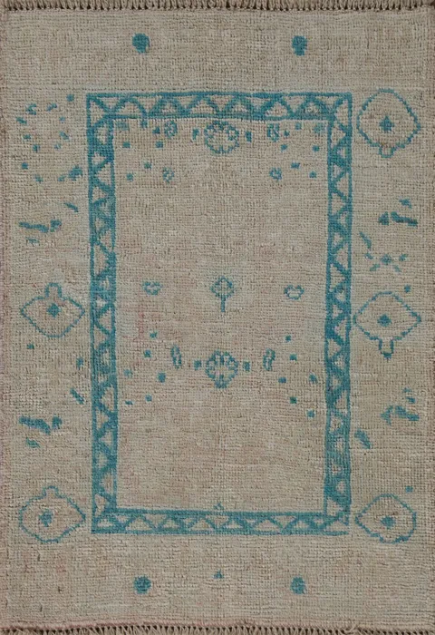 Turkish Oushak Vegetable Dye Wool Rug 2x3