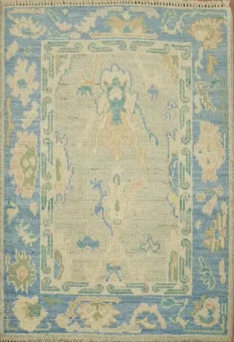 Vegetable Dye Oushak Oriental Rug 2x3