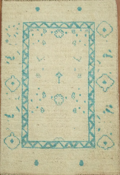 Vegetable Dye Oushak Turkish Wool Rug 2x3