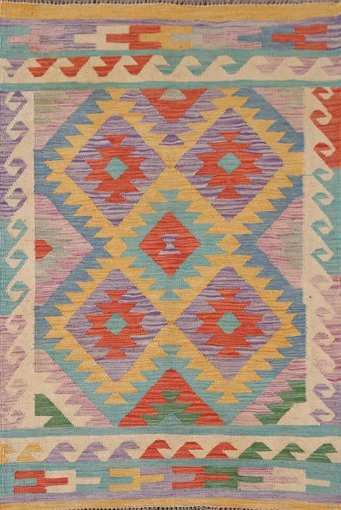 South Western Kilim Oriental Accent Rug 3x5