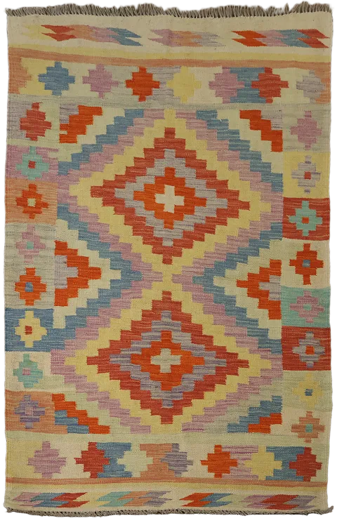 South Western Kilim Oriental Accent Rug 3x5