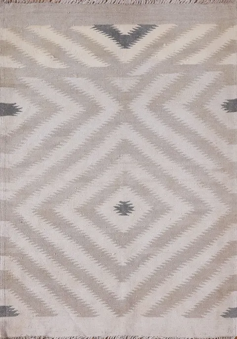 Geometric Kilim Oriental Accent Rug 3x5