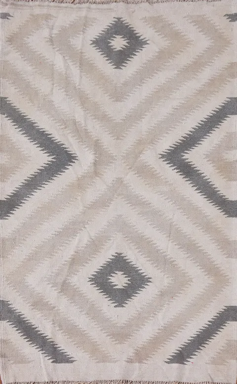 Reversible Wool Kilim Oriental Accent Rug 3x5