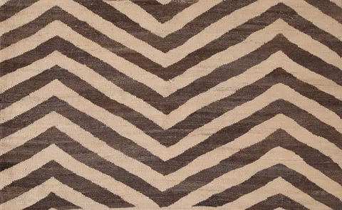 Chevron Style Kilim Wool Accent Rug 3x5