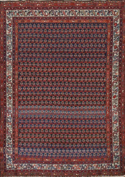 Antique Vegetable Dye Malayer Persian Rug 5x6