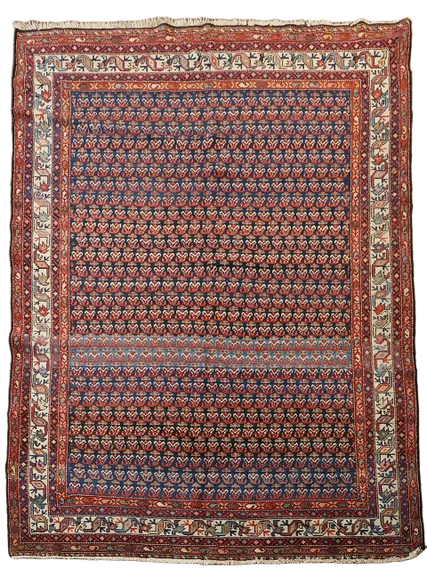 Antique Vegetable Dye Malayer Persian Rug 5x6