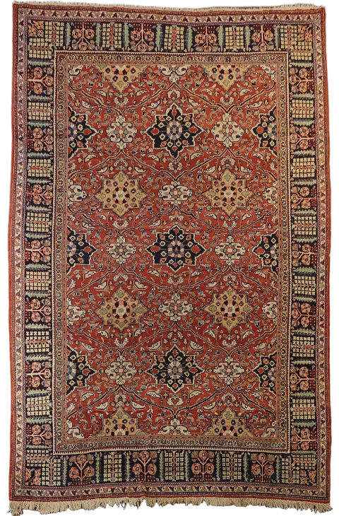 Antique Vegetable Dye Mahal Persian Living Room Rug 7x10