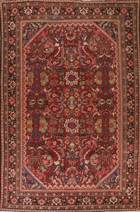 Antique Vegetable Dye Mahal Persian Area Rug 8x12