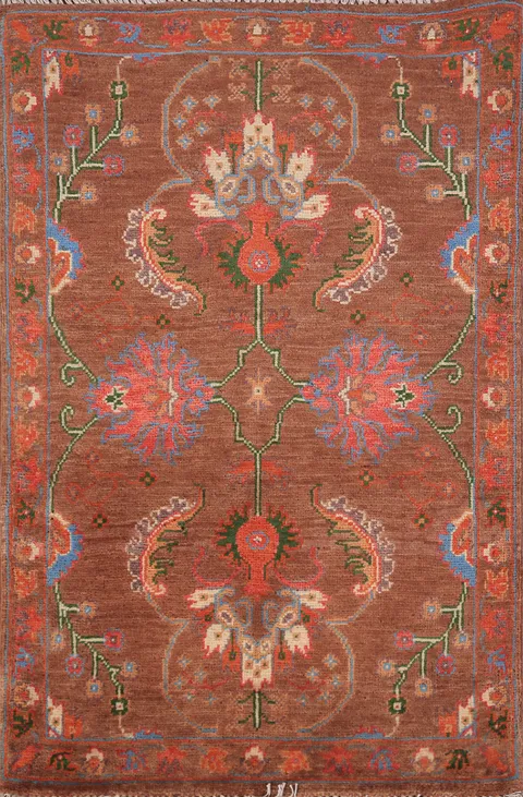 Handmade Wool Kazak Oriental Foyer Rug 2x3