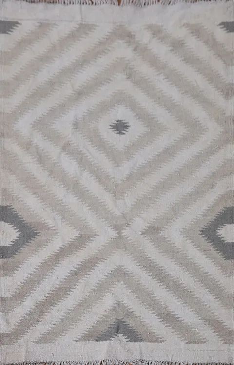 Reversible Wool Kilim Oriental Accent Rug 3x5
