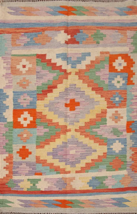 South Western Kilim Oriental Accent Rug 3x5