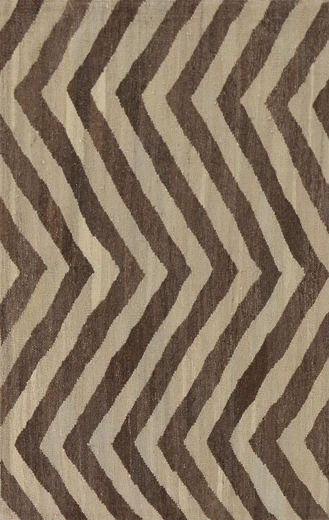 Chevron Style Wool Kilim Oriental Rug 3x5