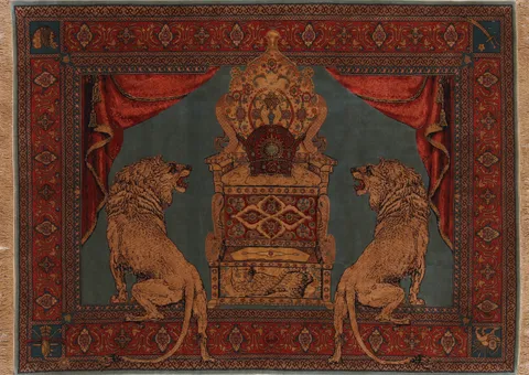 Pictorial 5x7 Senneh Persian Area Rug